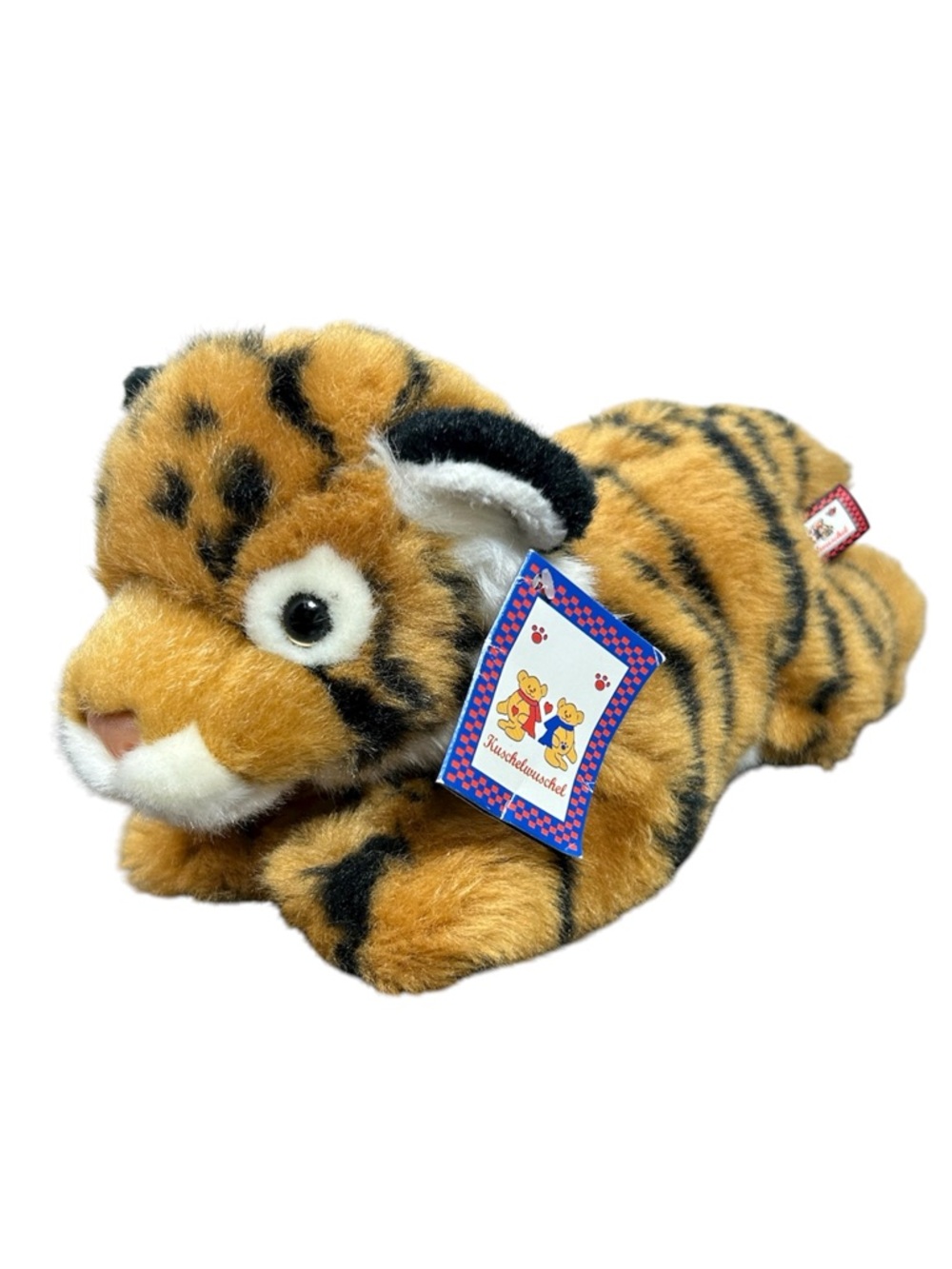 Kuschelwuschel German Vintage Brown Black Cuddly Tiger Toy Plush Collectible